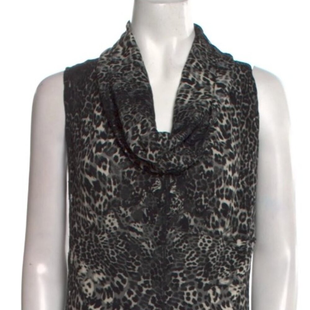 Jean Paul Gaultier Soleil Top Snow Leopard Vintage From the 2000's Collection S